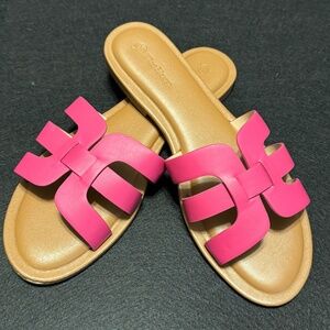 The Drop Womens Size 9.5 Pink H Band Slide Sandal